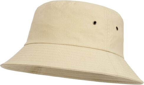 BOTVELA Men Cotton Bucket Hats Foldable Outdoor Sun Hat Unisex Flat Top Caps in Kuwait