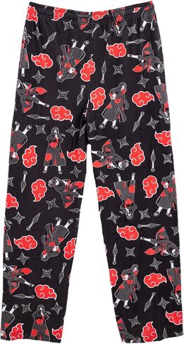 Ripple Junction Naruto Shippuden Men's Lounge Pants Akatsuki Itachi Kunai Shuriken All Over Print Anime Officially Licensed in Saudi Arabia