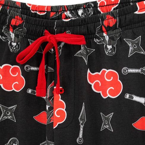 Ripple Junction Naruto Shippuden Men's Lounge Pants Akatsuki Itachi Kunai Shuriken All Over Print Anime Officially Licensed in Saudi Arabia