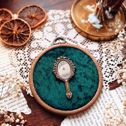 REOVE Wall Hanging Pin Collection Display Stand Enamel Pin Display Holder Display Board, Canvas Leather Embroidery Hoop for Display Pins Buttons Wall Decoration in Saudi Arabia