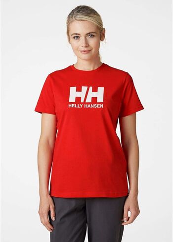تي شيرت نسائي من Helly-Hansen بشعار HH، 101 Poppy Red، X-Small in Kuwait