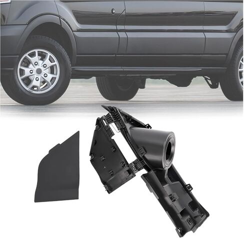 HECASA Fuel Gas Filler Pocket Housing Hinge Door Cover Compatible with 2015-2023 Ford Transit Van 150 250 350 HD Replacement for CK4Z-5427936-A CK4Z-5427936-F (Fuel Filler Housing+White Gas Cap Cover) in Kuwait