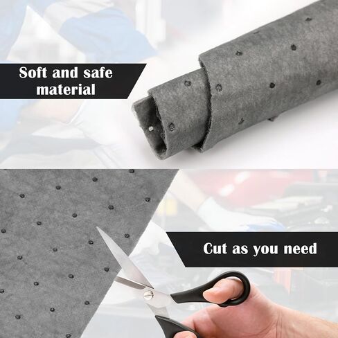 80 Pcs Oil Absorbent Pads, 9.8×13 Inch High Absorbency Absorbent Mats, Water Absorbent Mat, Weight Dimpled Pad, Oil Spill Mat for Absorbing Automotive Garage Workshop Tools Spills in Saudi Arabia