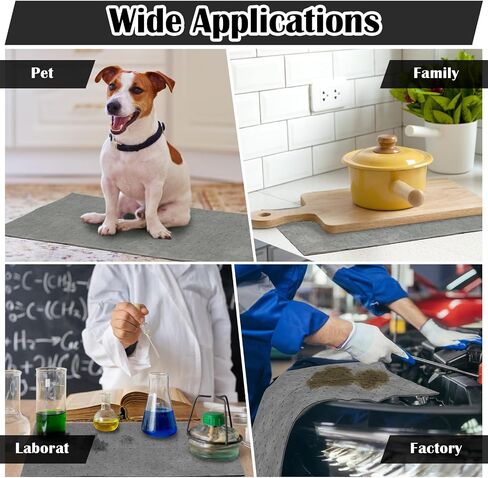 80 Pcs Oil Absorbent Pads, 9.8×13 Inch High Absorbency Absorbent Mats, Water Absorbent Mat, Weight Dimpled Pad, Oil Spill Mat for Absorbing Automotive Garage Workshop Tools Spills in Saudi Arabia
