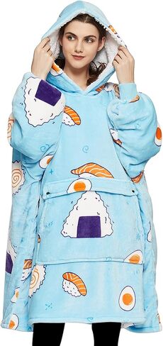 KFUBUO Wearable Blanket Hoodie for Kids Toddlers Sherpa Blanket Sweatshirt With Pocket Cute Hoodies 2-6 Year Old Girl Birthday Gifts Cat in Saudi Arabia