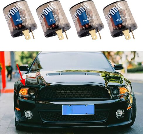 4PCS LED Flasher Relay, 2 Pin Heavy Duty 12V LED Turn Signal Relay for Fixing Hyper Flashing, Universal Two Prong Round Electronic Flasher Blinker Relay Replacement for Car Truck SUV in Saudi Arabia