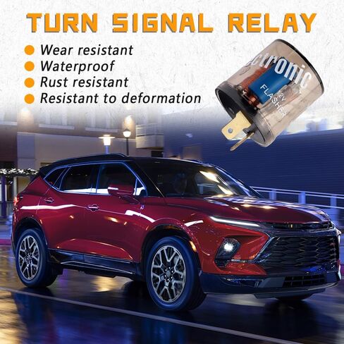 4PCS LED Flasher Relay, 2 Pin Heavy Duty 12V LED Turn Signal Relay for Fixing Hyper Flashing, Universal Two Prong Round Electronic Flasher Blinker Relay Replacement for Car Truck SUV in Saudi Arabia