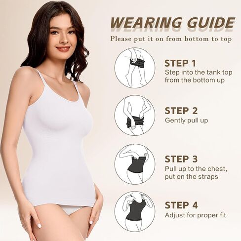 Compression Tank Tops for Women Tummy Control Shapewear Camisole Seamless Body Shaper Cami in Kuwait