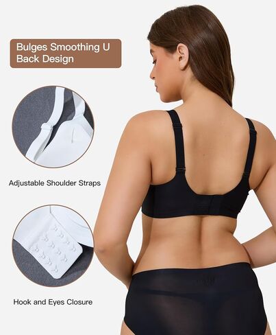 Wireless Bras for Women Seamless Minimizer Full Coverage Comfort Bralette Back Smoothing Everyday T Shirt Bra in Saudi Arabia