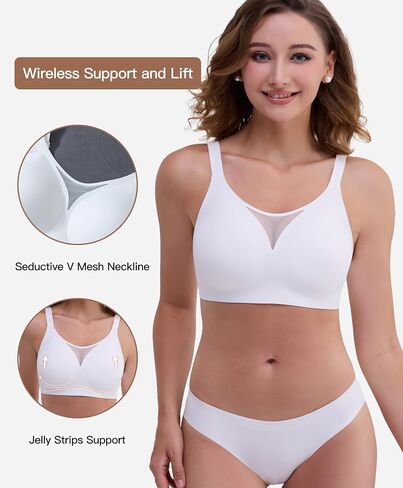 Wireless Bras for Women Seamless Minimizer Full Coverage Comfort Bralette Back Smoothing Everyday T Shirt Bra in Saudi Arabia