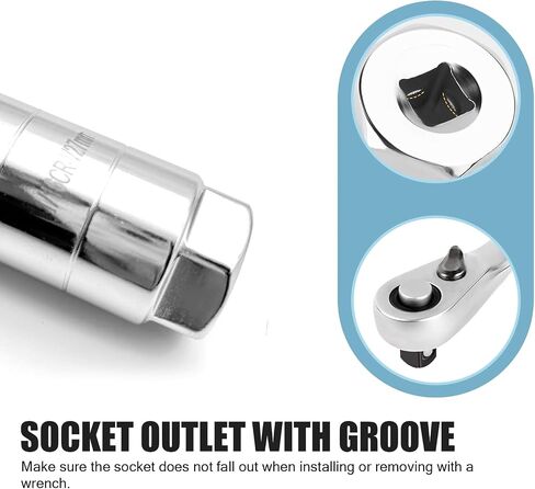 Automotive Oil Pressure Switch Socket, 1 1/16“ Oil Pressure Switch Socket Fit 1 1/8" Hexagonal Wrench or 3/8" Drive, Quick Removing and Installing Oil Sending Unit Tool for Most Cars (Black) in Saudi Arabia
