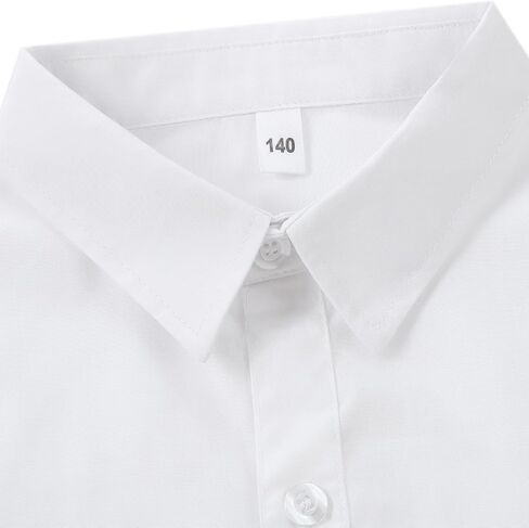 Boys Long Sleeve Dress Shirts Formal Solid Shirts Kids Casual Button Down Shirts with Chest Pocket in Saudi Arabia