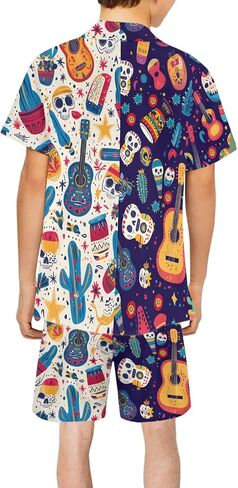 Boys Hawaiian Shirt and Short Set 2 Pieces Summer Toddler Outfit for Beach in Saudi Arabia