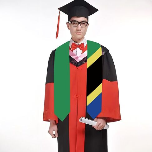 National Flag Graduation Stole Graduation Sash Scarf Graduation Gift for Study Aboard International Students in Saudi Arabia