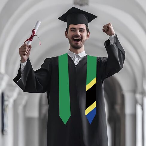 National Flag Graduation Stole Graduation Sash Scarf Graduation Gift for Study Aboard International Students in Saudi Arabia