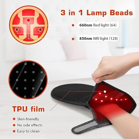 Red Light Therapy Device for Hands, Infrared-Light-Therapy-Gloves Finger Wrist, Led Near Infrared Carpal Tunnel in Kuwait