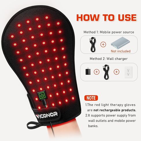 Red Light Therapy Device for Hands, Infrared-Light-Therapy-Gloves Finger Wrist, Led Near Infrared Carpal Tunnel in Kuwait