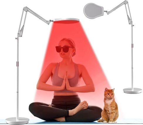 Red Light Therapy Lamp,150LEDs 940nm&850nm&660nm Red Light for Face and Body, Infrared Therapy Device with Stand at Home/Office（Black） in Saudi Arabia