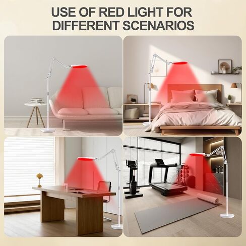 Red Light Therapy Lamp,150LEDs 940nm&850nm&660nm Red Light for Face and Body, Infrared Therapy Device with Stand at Home/Office（Black） in Saudi Arabia