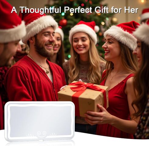 Car Sun Visor Vanity Mirror, Rechargeable Car Mirror with 78 LEDs, Dimmable Touch Control, 3 Light Modes, Universal Fit for Cars & Trucks–Ideal Accessories for Women & Girls (Black) in Saudi Arabia