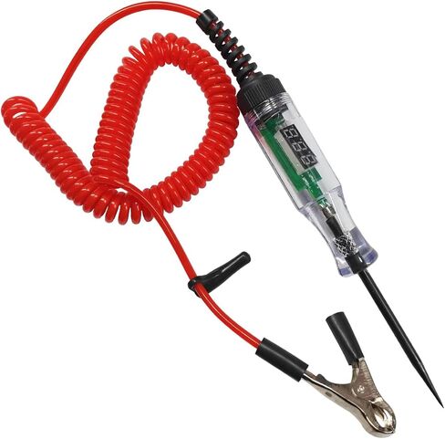 Automotive Test Light, 5-90V LED Digital Voltage Tester Display with Voltmeter, Bidirectional Light Circuit Tester with Extended Spring Wire & Probe, Auto Electric Test Pen for Car, Truck, SUV (1 Set) in Saudi Arabia