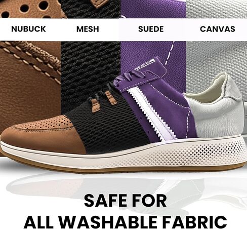 LEATHER VILLAGE Shoe Cleaner Kit with Brush – All-Natural, Chemical-Free, Safe for Nubuck, Canvas, Suede & Mesh Sneaker Shoes in Saudi Arabia