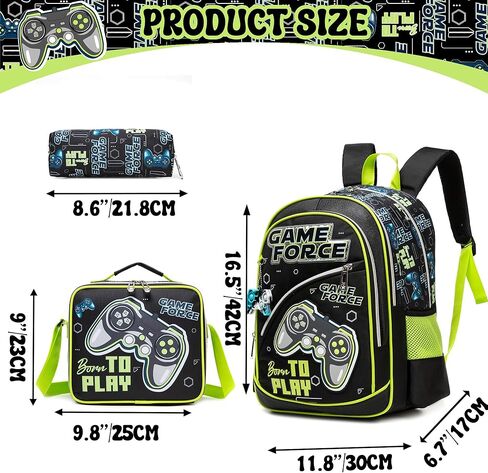 Meetbelify Backpacks for Boys School Backpacks for Elementary Students Ages 8-10 Kids Aesthetic Travel Backpack Laptop Bookbag with Lunch Box Pencil Case 3 in 1 Backpack Set for Boys in Kuwait