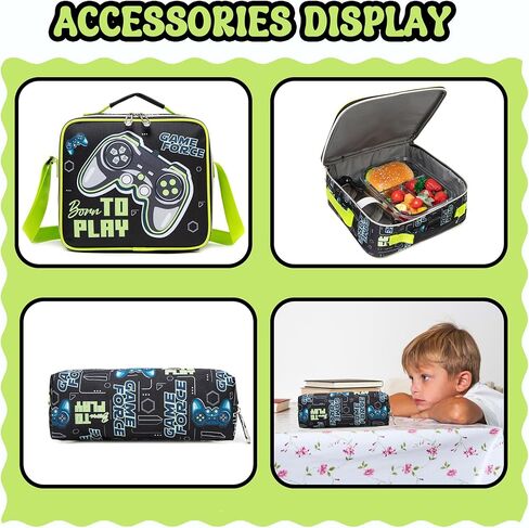 Meetbelify Backpacks for Boys School Backpacks for Elementary Students Ages 8-10 Kids Aesthetic Travel Backpack Laptop Bookbag with Lunch Box Pencil Case 3 in 1 Backpack Set for Boys in Kuwait