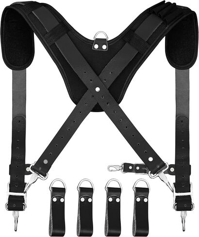 FUERI Tool Belt Suspenders for Men Heavy Duty Bags Construction Carpenter Tools Electricians Framers in Kuwait