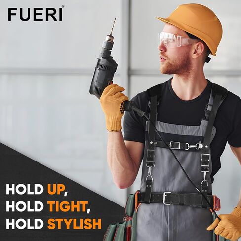 FUERI Tool Belt Suspenders for Men Heavy Duty Bags Construction Carpenter Tools Electricians Framers in Kuwait