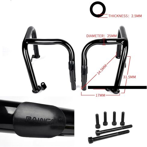 Panical Motorcycle for Honda GoldWing 2018-2025 GL1800 F6B GL1800B Dct Tour Gold Wing Engine Guard Bumper Frame Protection Bar (2018-2025 Black) in Saudi Arabia