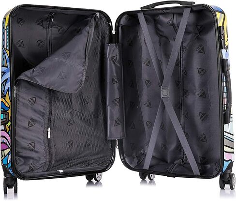 InUSA Butterfly Print Luggage with Spinner Wheels | Durable Lightweight Hardside Suitcase | Travel Bag with Handle and Trolley | 20 Inch Carry-On Spinner Luggage in Saudi Arabia