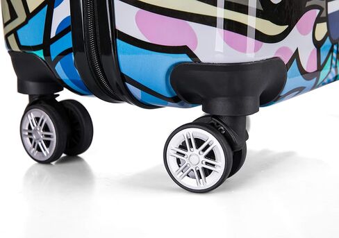 InUSA Butterfly Print Luggage with Spinner Wheels | Durable Lightweight Hardside Suitcase | Travel Bag with Handle and Trolley | 20 Inch Carry-On Spinner Luggage in Saudi Arabia