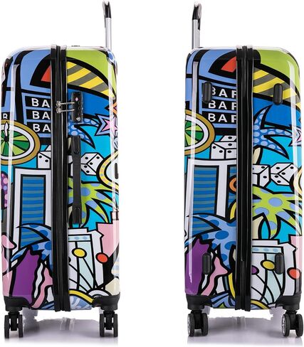 InUSA Butterfly Print Luggage with Spinner Wheels | Durable Lightweight Hardside Suitcase | Travel Bag with Handle and Trolley | 20 Inch Carry-On Spinner Luggage in Saudi Arabia