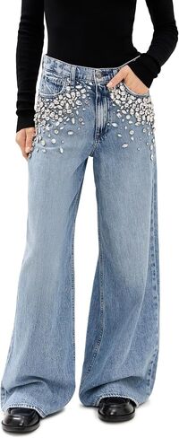 rag & bone Women's Featherweight Sofie High-Rise Full Length Wide Jeans in Saudi Arabia
