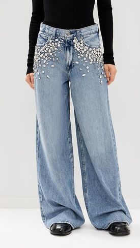 rag & bone Women's Featherweight Sofie High-Rise Full Length Wide Jeans in Saudi Arabia