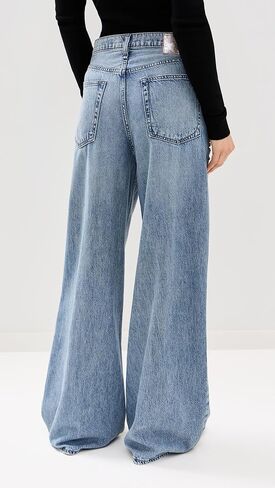 rag & bone Women's Featherweight Sofie High-Rise Full Length Wide Jeans in Saudi Arabia