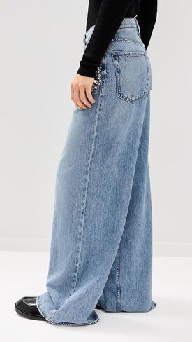 rag & bone Women's Featherweight Sofie High-Rise Full Length Wide Jeans in Saudi Arabia