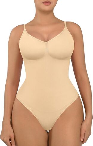FeelinGirl Shapewear Bodysuit Tummy Control for Women Seamless Sculpting Snatched Waist Body Shaper Body Suit in Saudi Arabia