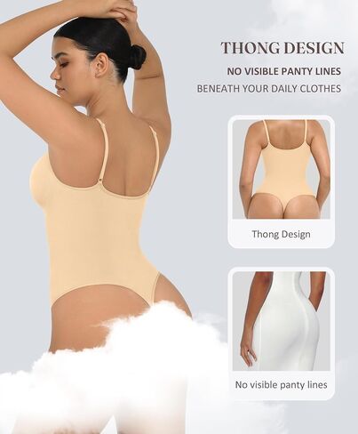 FeelinGirl Shapewear Bodysuit Tummy Control for Women Seamless Sculpting Snatched Waist Body Shaper Body Suit in Saudi Arabia