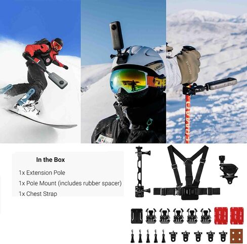 Insta360 X4 Snow Bundle- 8K Waterproof 360 Action Camera with 1/2" 48MP Sensors, 8K 360 HDR Video, 72MP 360 Photo, |Includes New Snow Bundle, Selfie Stick, Lens Cap (256GB) in Saudi Arabia