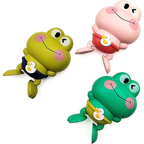 Tipmant Cute Baby Toddler Bath Toy Wind Up Animals 2 Turtles, 2 Frog, 2 Whales for Bathtub, Water Tank, Swimming Pool 1-3 Year Old Kids Gifts - 6 Pack