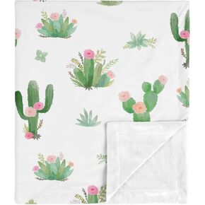 Sweet Jojo Designs Sunflower Baby Girl Receiving Security Swaddle Blanket for Newborn or Toddler Nursery Car Seat Stroller Soft Minky - Yellow, Green and White Farmhouse Watercolor Flower in Kuwait