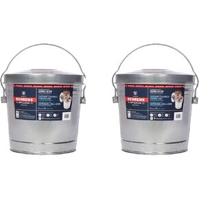 Behrens 6 Gallon Rust-Proof Steel Locking Lid Trash Can(6 gal) Made in USA (Тwo Рack)