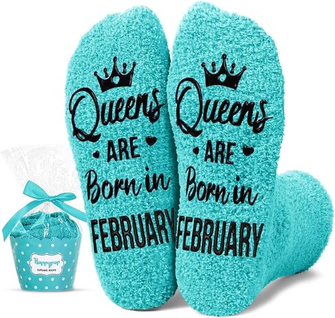 HAPPYPOP December Queen Birth Month Socks - December Birthday Gifts, Socks for Her Female In Green in Saudi Arabia