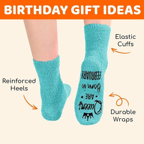 HAPPYPOP December Queen Birth Month Socks - December Birthday Gifts, Socks for Her Female In Green in Saudi Arabia