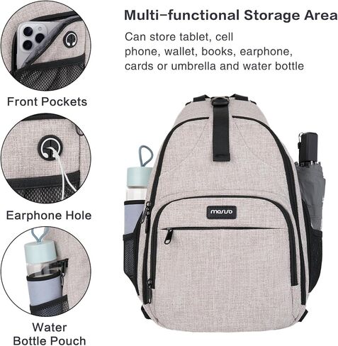 MOSISO Camera Bag Sling Backpack, DSLR/SLR/Mirrorless Photography Waterproof Camera Case Crossbody Shoulder Bag with Tripod Holder&Rain Cover&Shoulder Straps Compatible with Canon/Nikon/Sony, Black in Kuwait