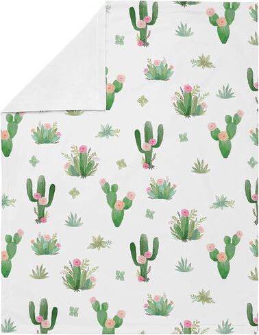 Sweet Jojo Designs Sunflower Baby Girl Receiving Security Swaddle Blanket for Newborn or Toddler Nursery Car Seat Stroller Soft Minky - Yellow, Green and White Farmhouse Watercolor Flower in Kuwait