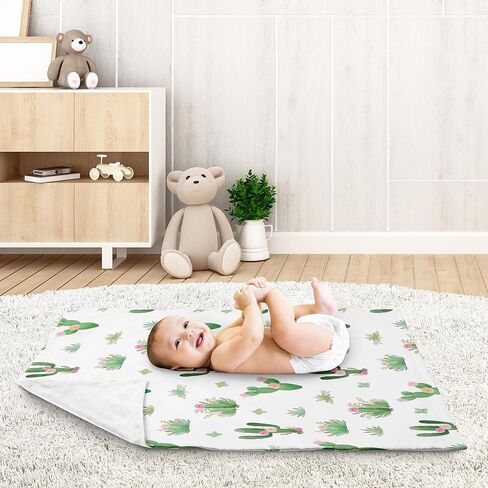 Sweet Jojo Designs Sunflower Baby Girl Receiving Security Swaddle Blanket for Newborn or Toddler Nursery Car Seat Stroller Soft Minky - Yellow, Green and White Farmhouse Watercolor Flower in Kuwait