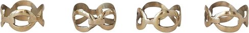 Creative Co-Op Metal Twisted Napkin Rings, Gold Finish, Set of 4 in Saudi Arabia